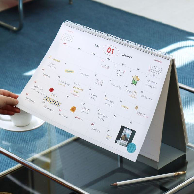 standing calendar - Indigo 2024-2025 Lunar Korean Retro Monthly Desk Calendar standing calendar - Indigo 2024-2025 Lunar Korean Retro Monthly Desk Calendar