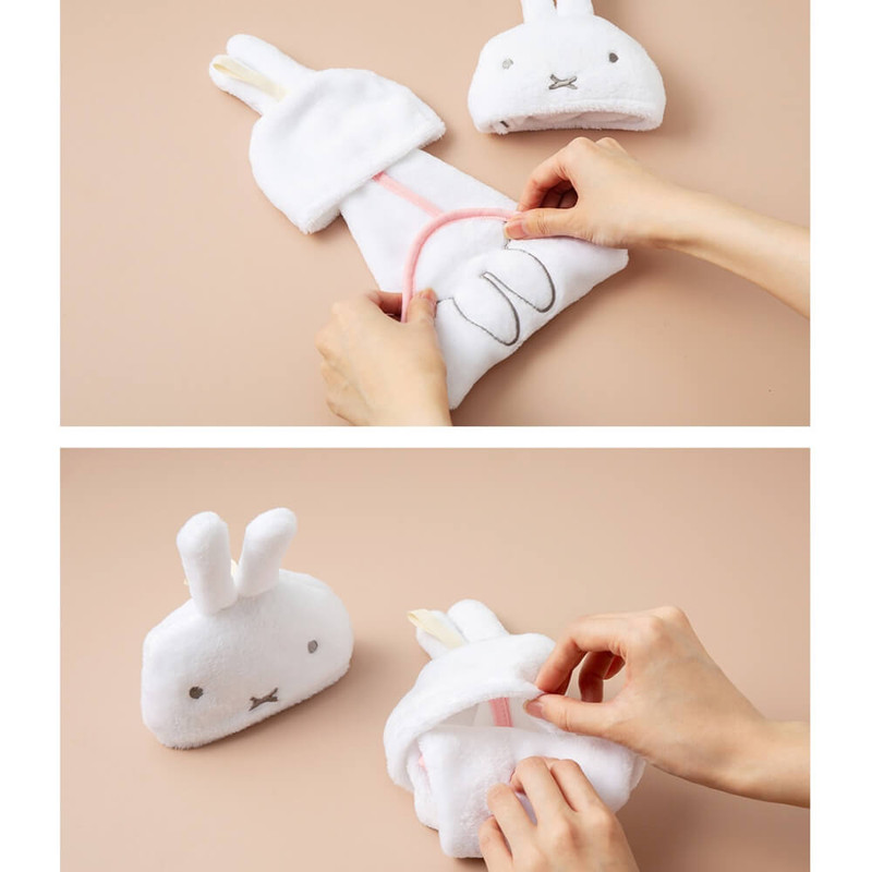 Rolling up and folding - Miffy Hanging Hand Towel