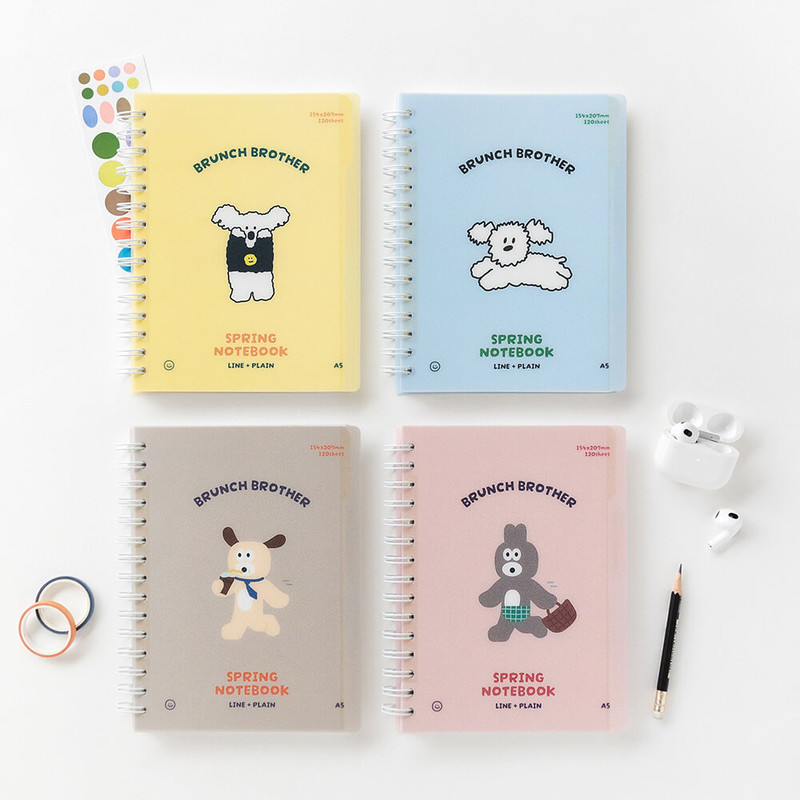 Romane Brunch Brother A5 PP Cover Lined Blank Notebook