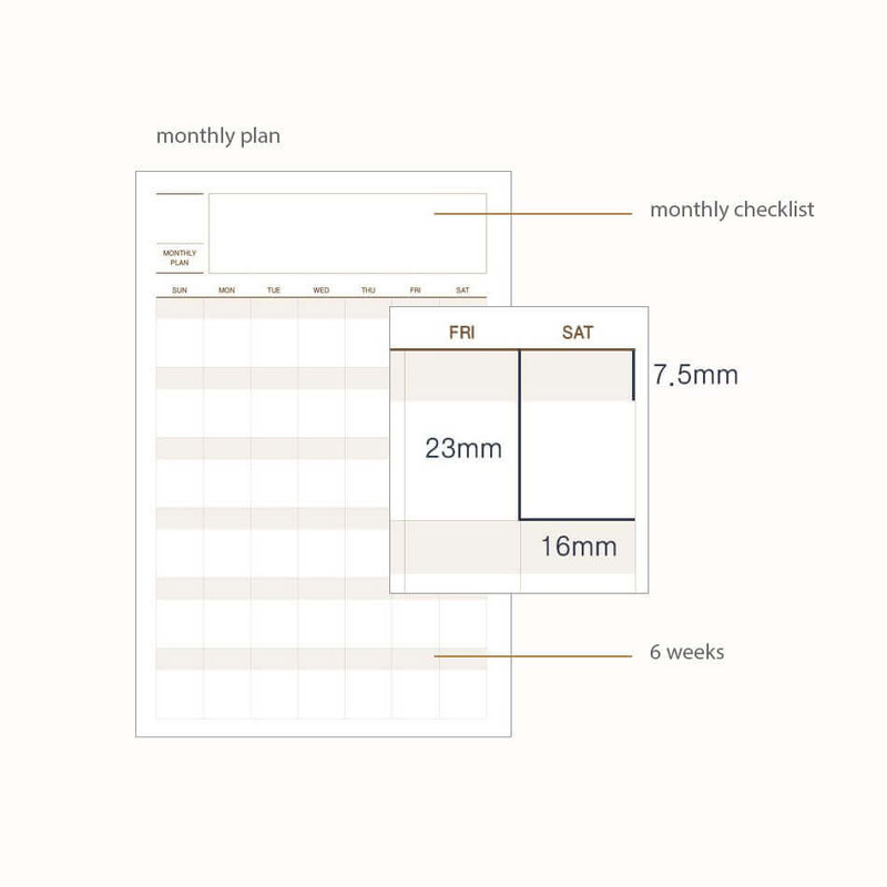 monthly plan - Indigo Time Checker 6 Months Study Planner