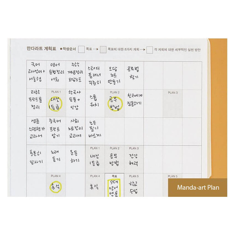 manda-art plan - Indigo Time Checker 6 Months Study Planner