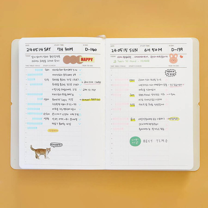 daily plan - Indigo Time Checker 6 Months Study Planner