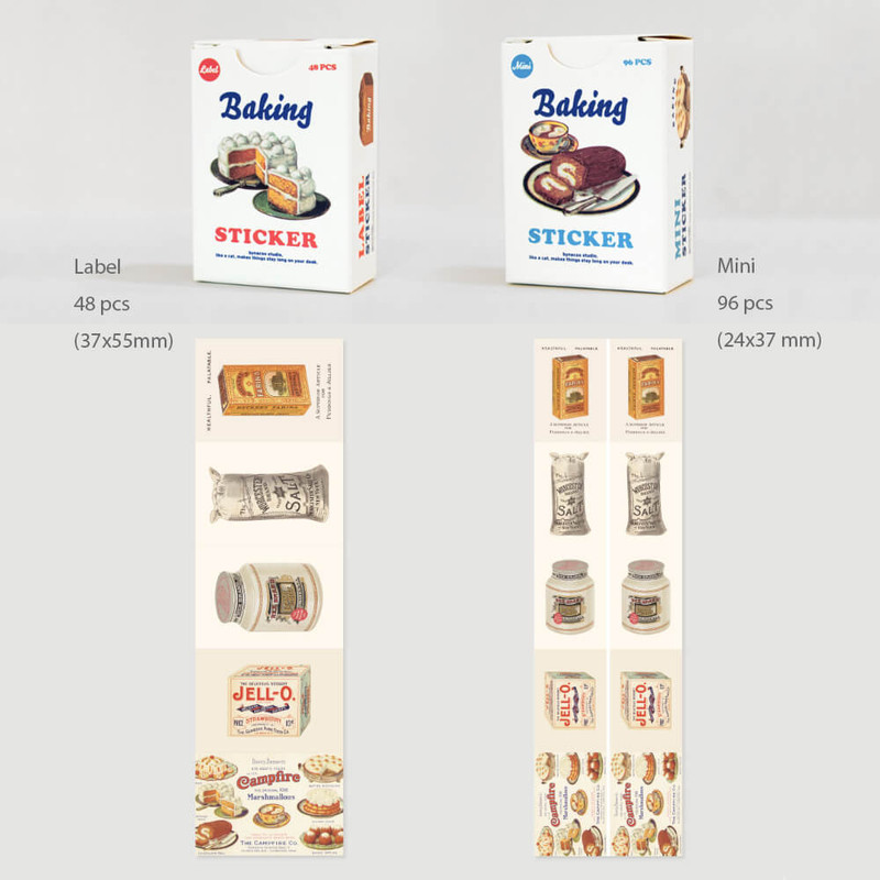 2 Size Options - Nacoo Baking Mini And Label Sticker Pack