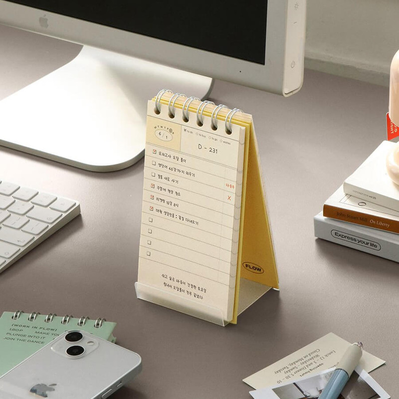 comes with a pp stand - Iconic Work In Flow Checklist Desk Planner