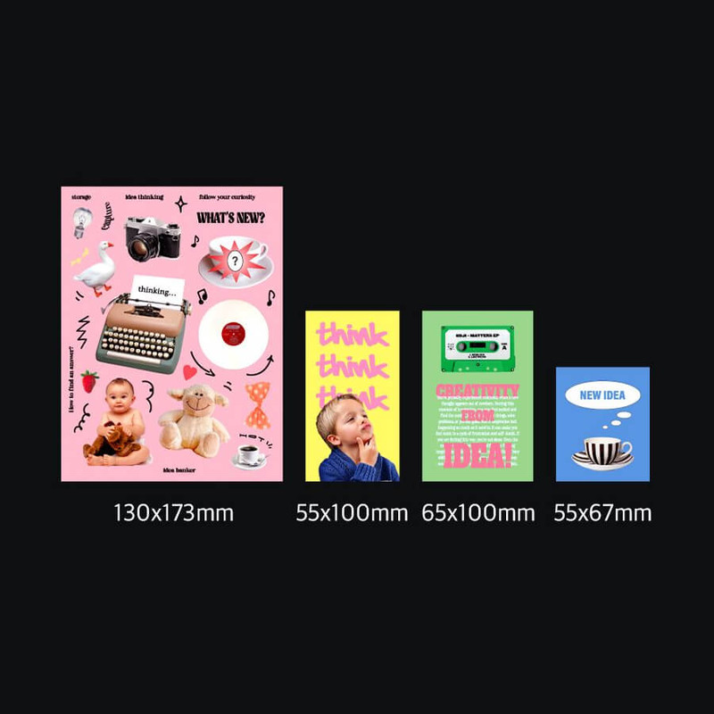 comes with stickers - Indigo Storage Idea Grid Notebook V2