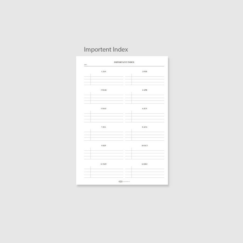 Important index - Play Obje Plepic Un Month Dateless Weekly Planner Important index - Play Obje Plepic Un Month Dateless Weekly Planner