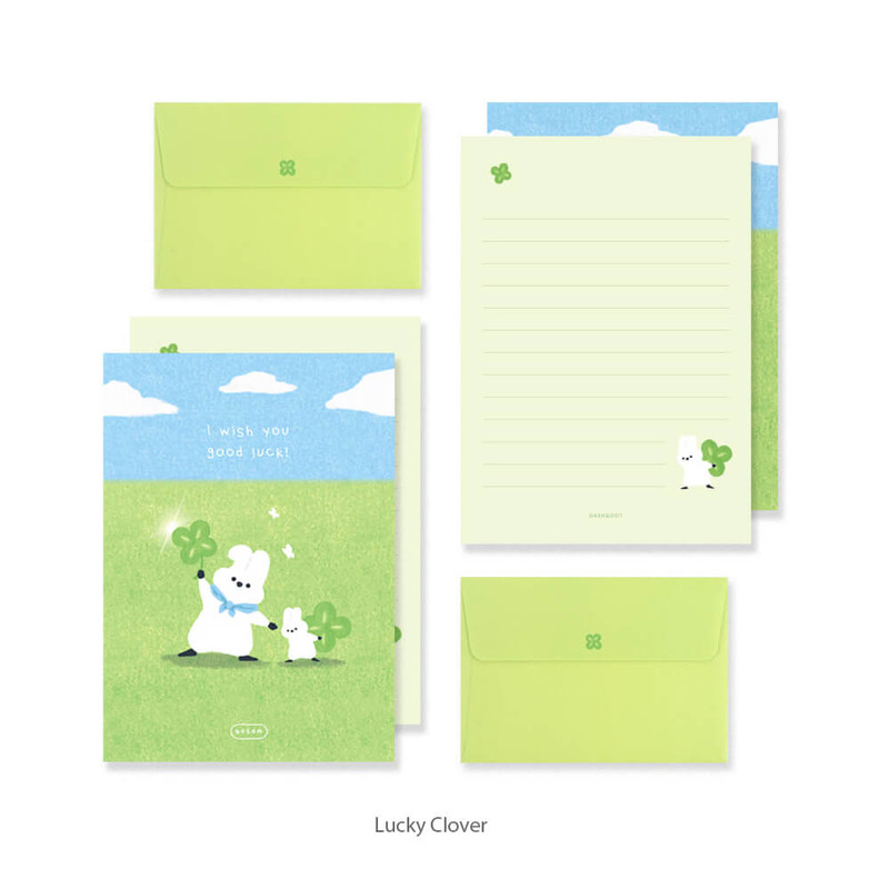 lucky clover - Dash And Dot Bosom Small Letter Envelope Set