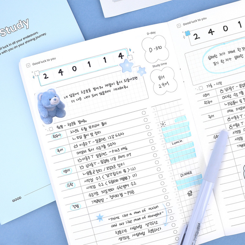 usage example of O-Check Good Luck 1 month Study Planner usage example of O-Check Good Luck 1 month Study Planner
