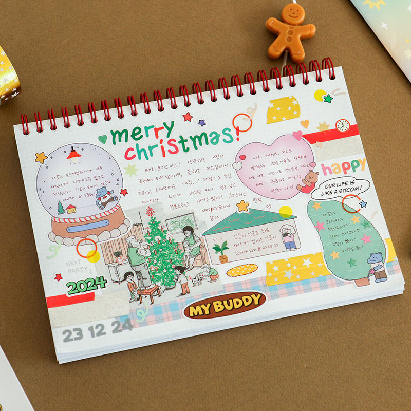 usage example of Dailylike My Buddy Green Day A5 Grid Notebook