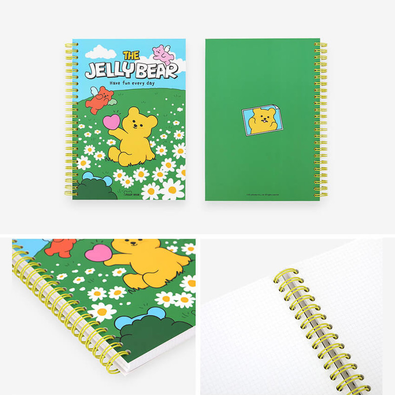 detail of Dailylike Jelly Bear Flower A5 Grid Notebook