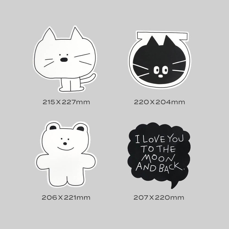 size - Iconic Doodle Mouse Pad 01-04