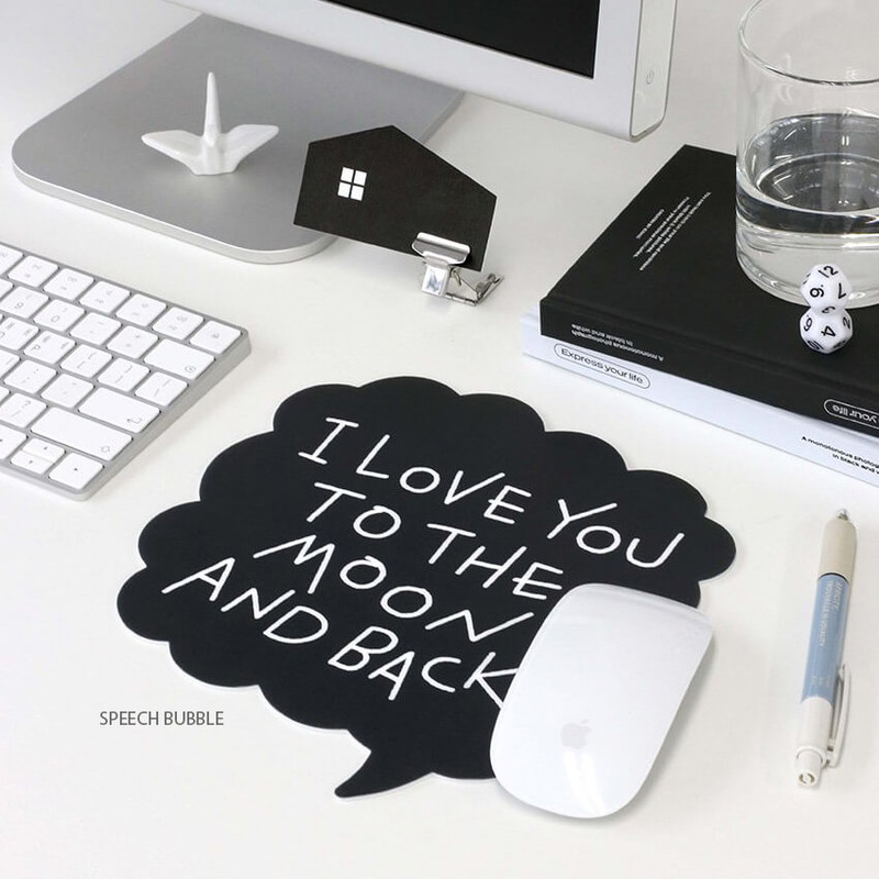 speech bubble - Iconic Doodle Mouse Pad 01-04