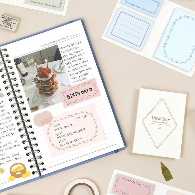usage example of Paperian L'atelier Sticky Memo Notepad Set usage example of Paperian L'atelier Sticky Memo Notepad Set