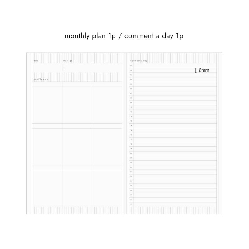 monthly plan / comment a day - After The Rain Daily Sequence 1 month Undated Planner