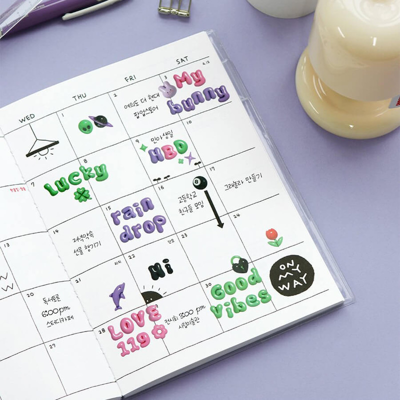 Usage example - Alphabet Puffy Removable Sticker Pack