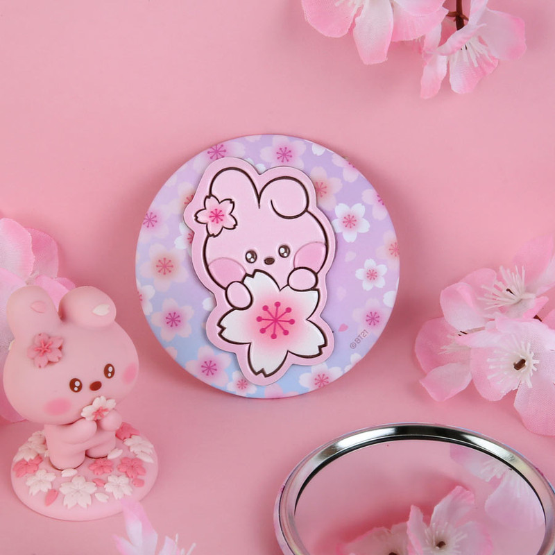 Cooky - BT21 Leather Patch Round Compact Mirror