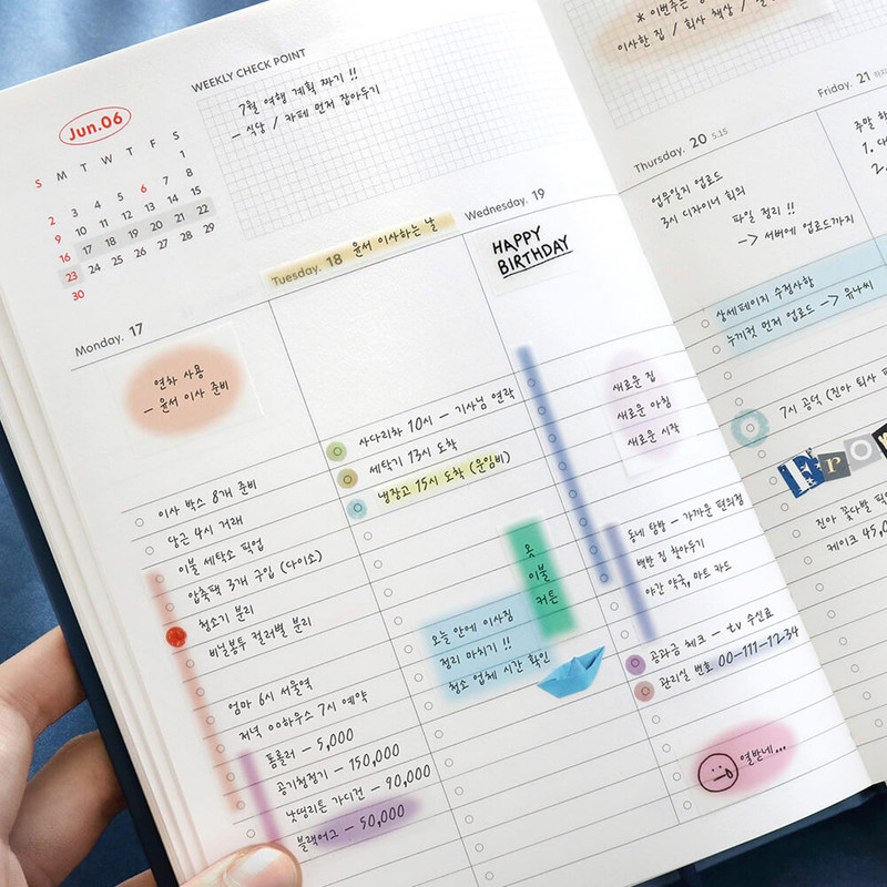 Usage example of Iconic Blur Sticky Index Short Highlighter Note Set Usage example of Iconic Blur Sticky Index Short Highlighter Note Set