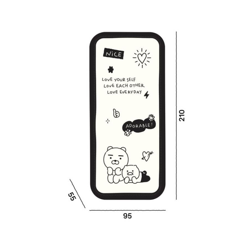 size - Kakao Friends Doodle Doodle Fabric Zipper Pencil case size - Kakao Friends Doodle Doodle Fabric Zipper Pencil case