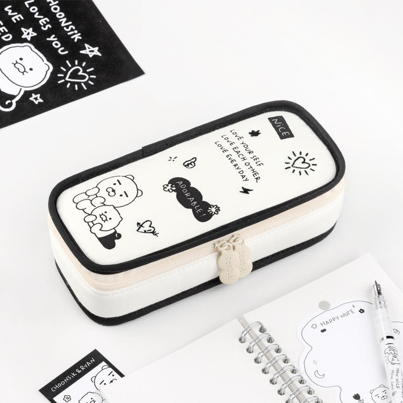 Kakao Friends Doodle Doodle Fabric Zipper Pencil case Kakao Friends Doodle Doodle Fabric Zipper Pencil case