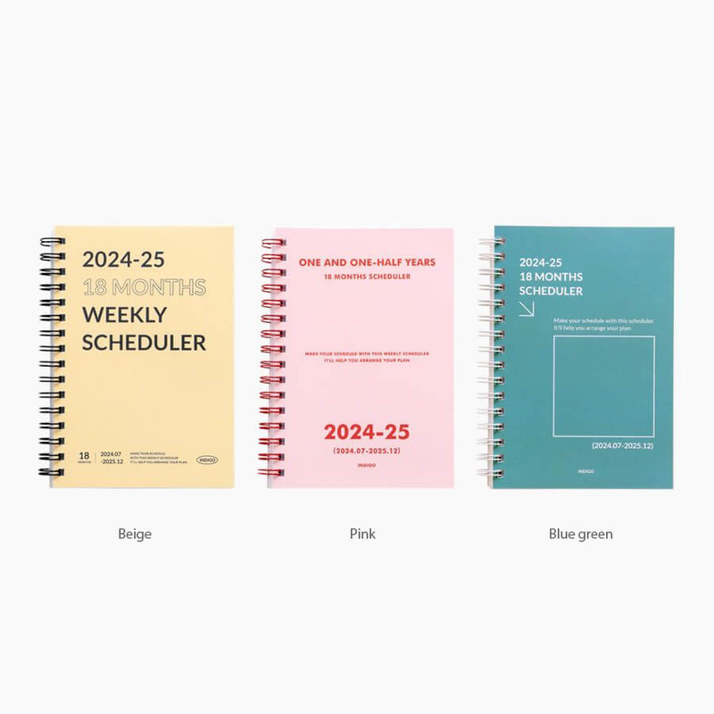 colors - Indigo 24-25 18 Months Dated Weekly Planner