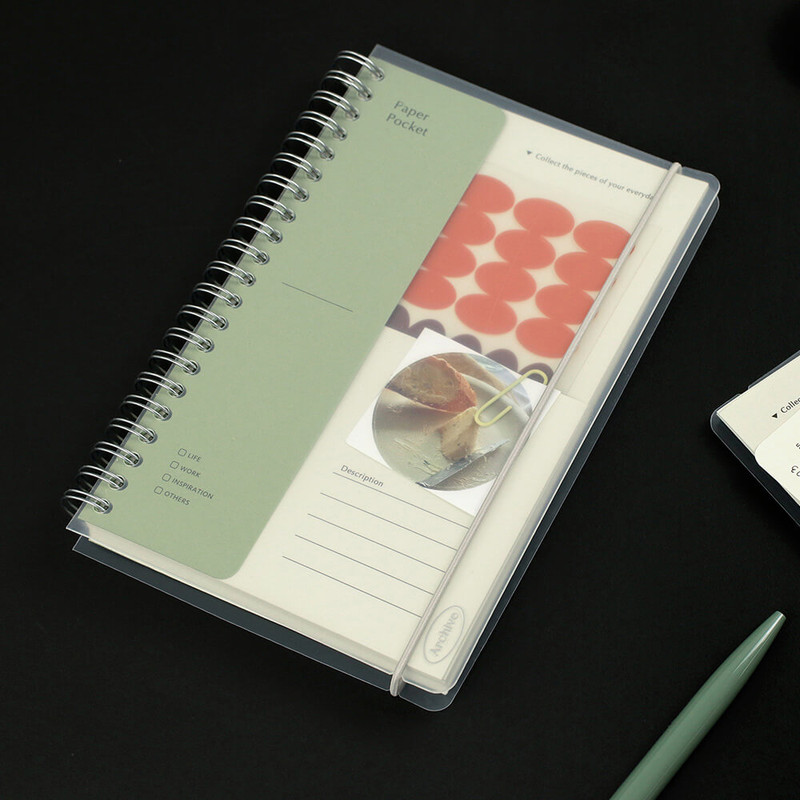 01 sand white - Paperian Archiving Paper Pocket Holder Book