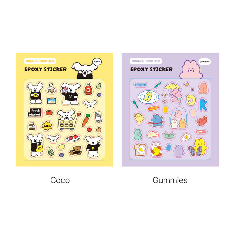 option - Romane Brunch Brother Epoxy Removable Sticker option - Romane Brunch Brother Epoxy Removable Sticker
