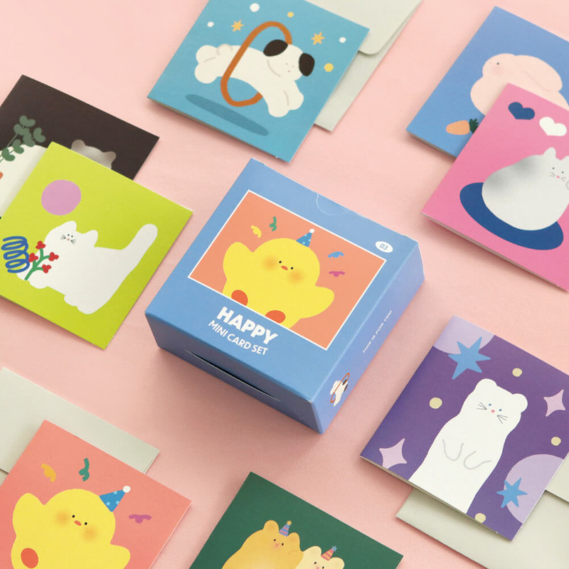 Iconic Happy Mini Assorted Greeting Cards Envelope Set Iconic Happy Mini Assorted Greeting Cards Envelope Set