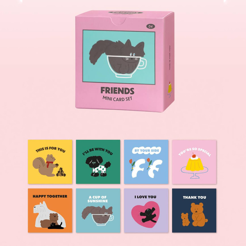 Iconic Friends Mini Assorted Greeting Cards Envelope Set