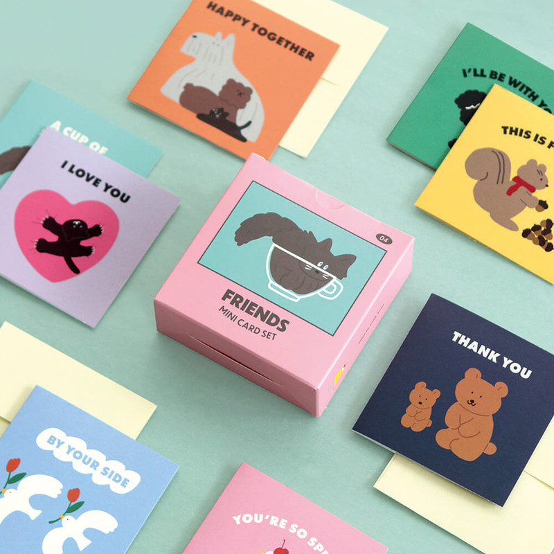 Iconic Friends Mini Assorted Greeting Cards Envelope Set