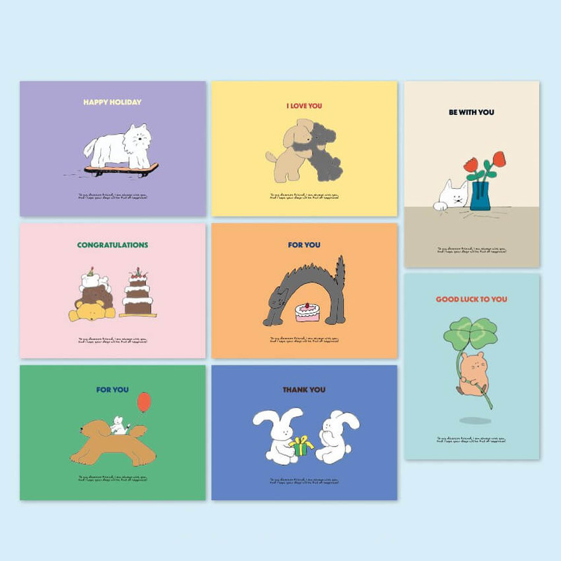 Iconic Cuddly Message Cards Envelope Set