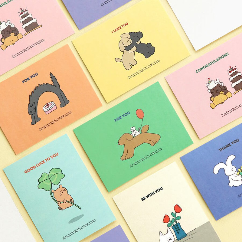 Iconic Cuddly Message Cards Envelope Set