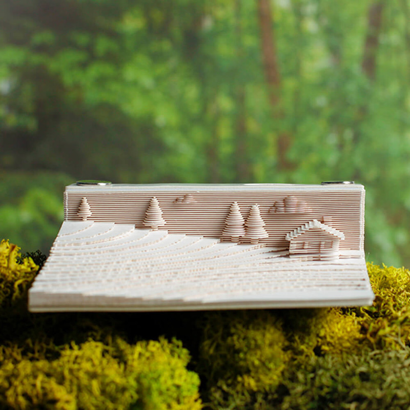 Usage example of Appree Field 3D Scenery Memo Note Pads Usage example of Appree Field 3D Scenery Memo Note Pads