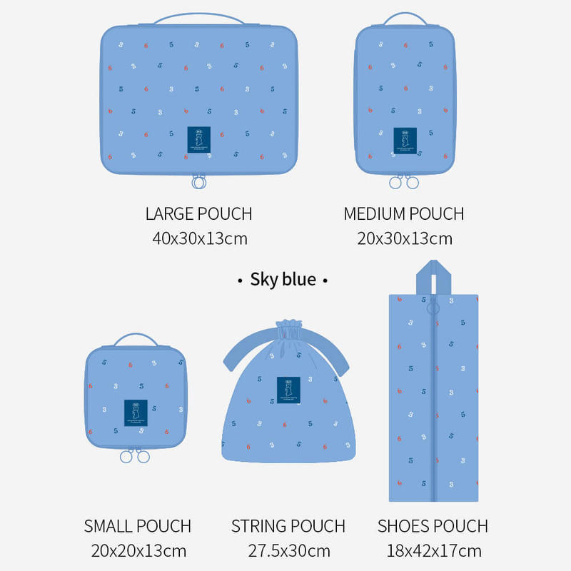 Skyblue - Romane 365 Travel Luggage Packing Cubes Set