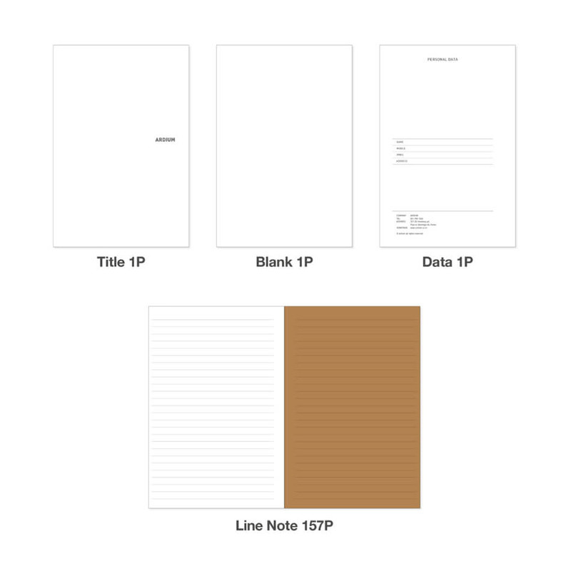 160 pages of Ardium Kraft-White WireboundLined Notebook
