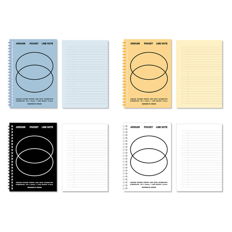inner pastel color paper  - Ardium Pocket Wirebound Lined Notebook