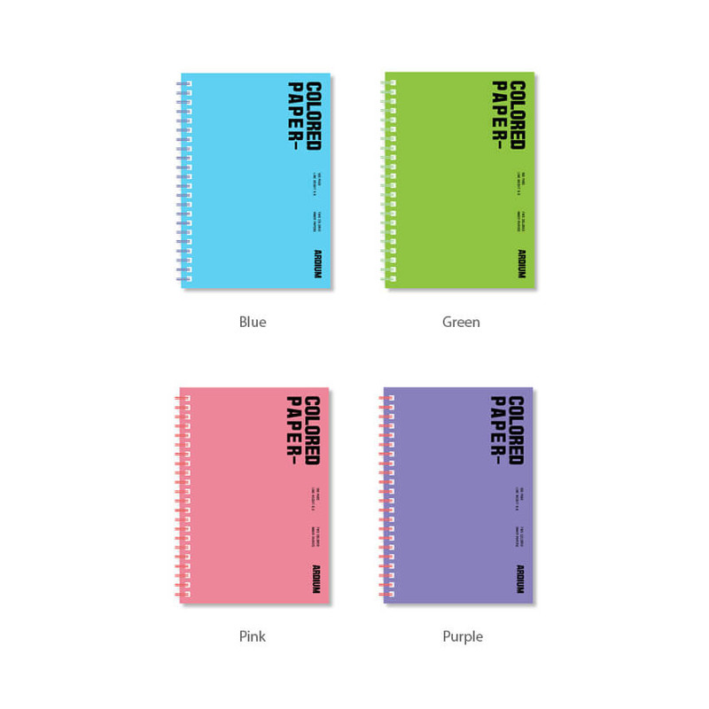Color -  Ardium Colored Paper Wire-bound Lined Notebook