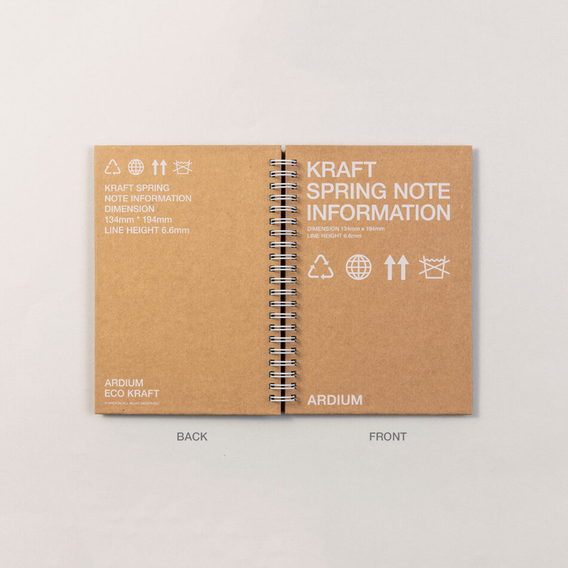 Ardium Kraft Wire-bound Lined Notebook