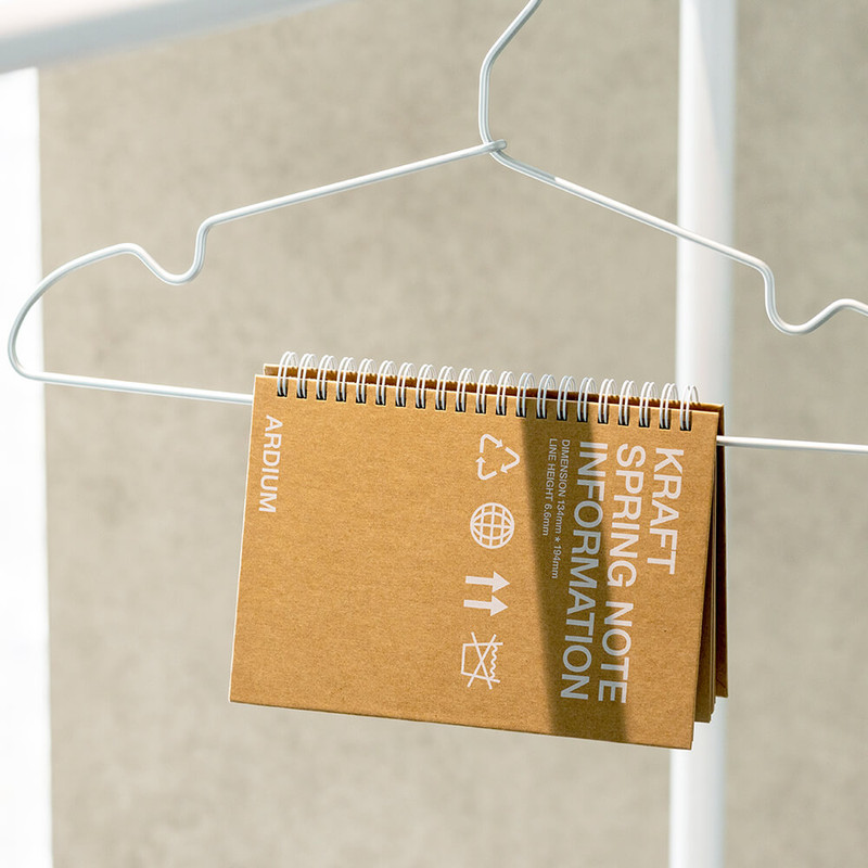 Ardium Kraft Wire-bound Lined Notebook