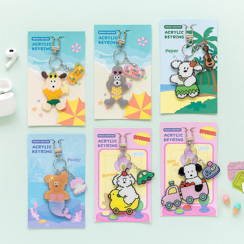 Romane Brunch Brother Summer Acrylic Keychain Romane Brunch Brother Summer Acrylic Keychain