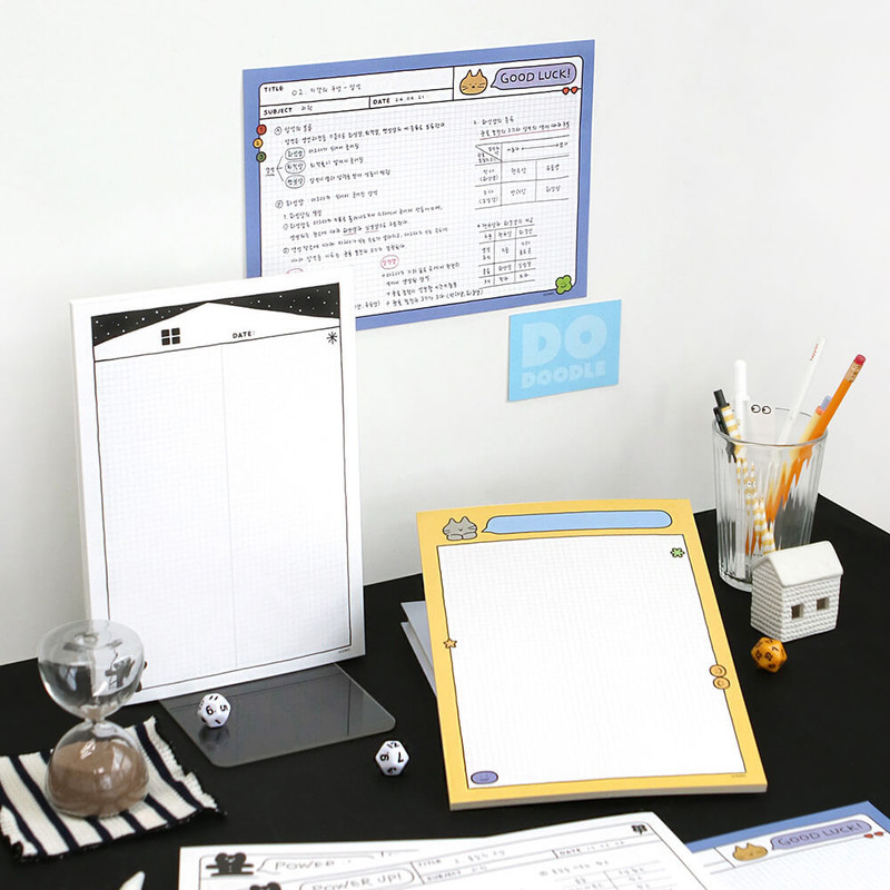 Iconic Doodle B5 Grid Notepad