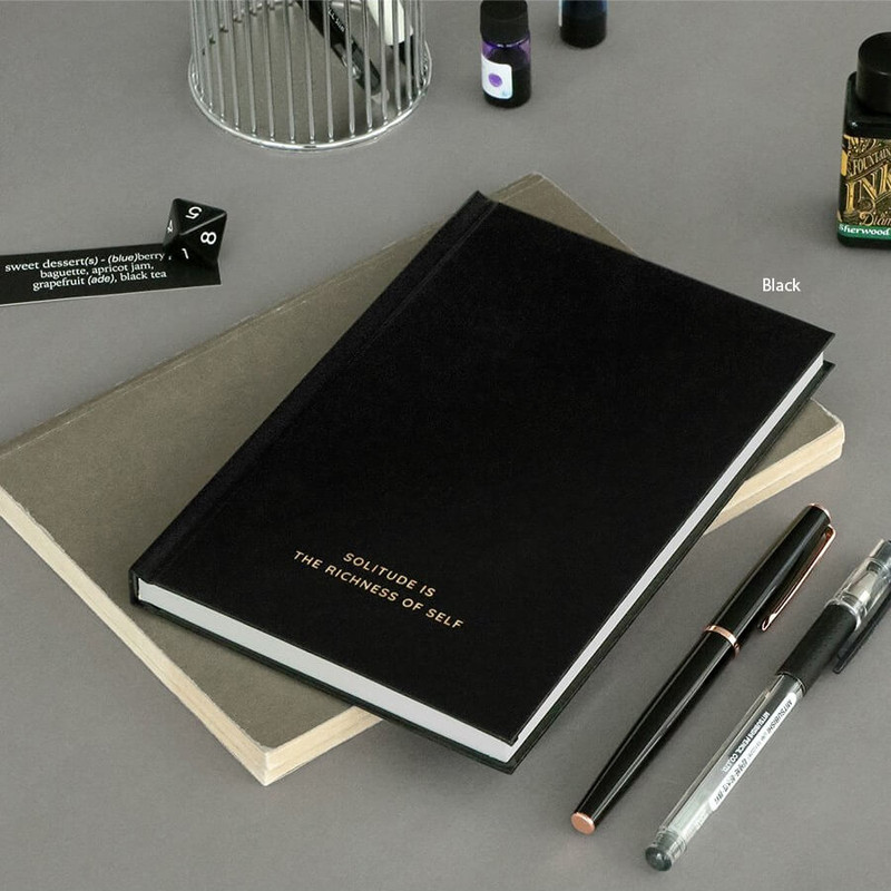 Black - Iconic Solitude Tomoe River Lined Notebook Black - Iconic Solitude Tomoe River Lined Notebook