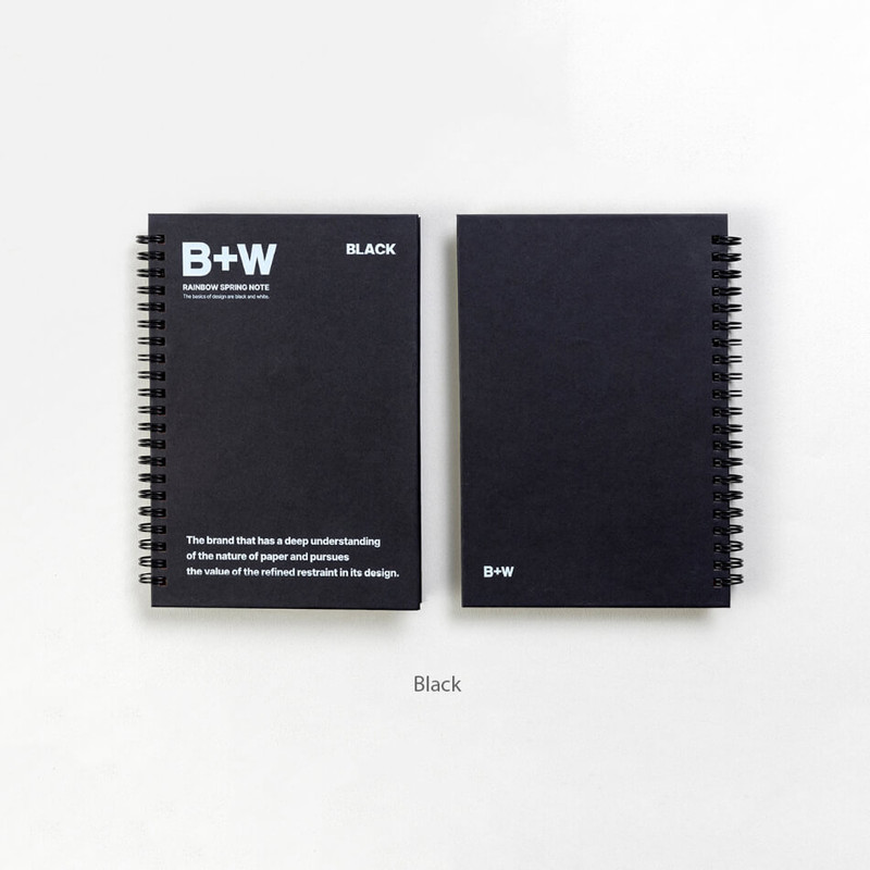 Black - Ardium B+W Rainbow Wire-bound Lined Notebook Black - Ardium B+W Rainbow Wire-bound Lined Notebook
