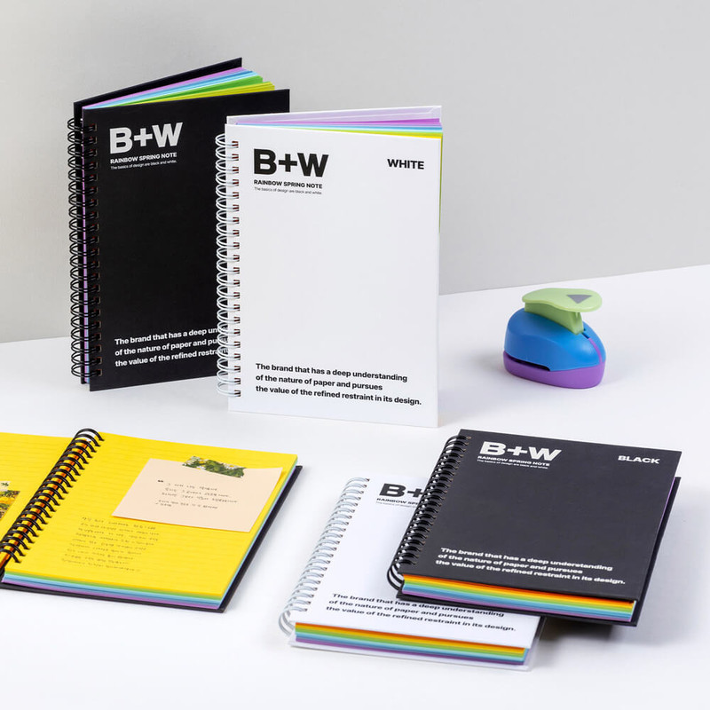 Ardium B+W Rainbow Wire-bound Lined Notebook