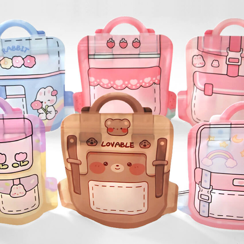 standing bag - 2Young Cutie Backpack Handle Zipper Bag Set