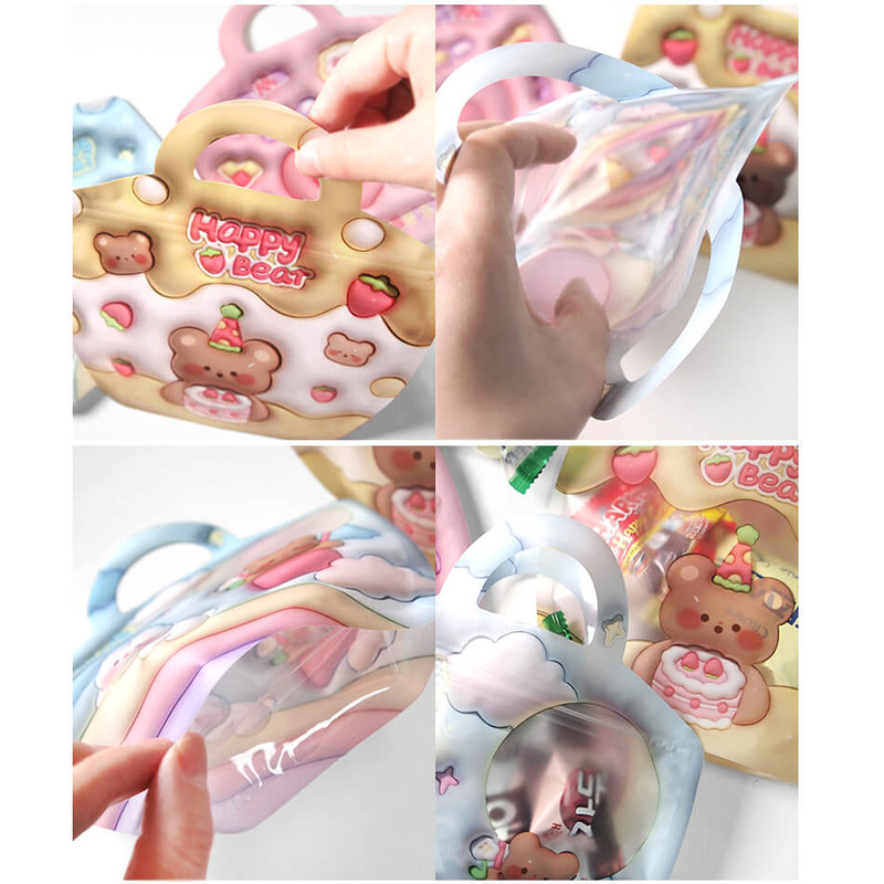 Detail of 2Young Cutie Handle Zipper Tote Bag Set