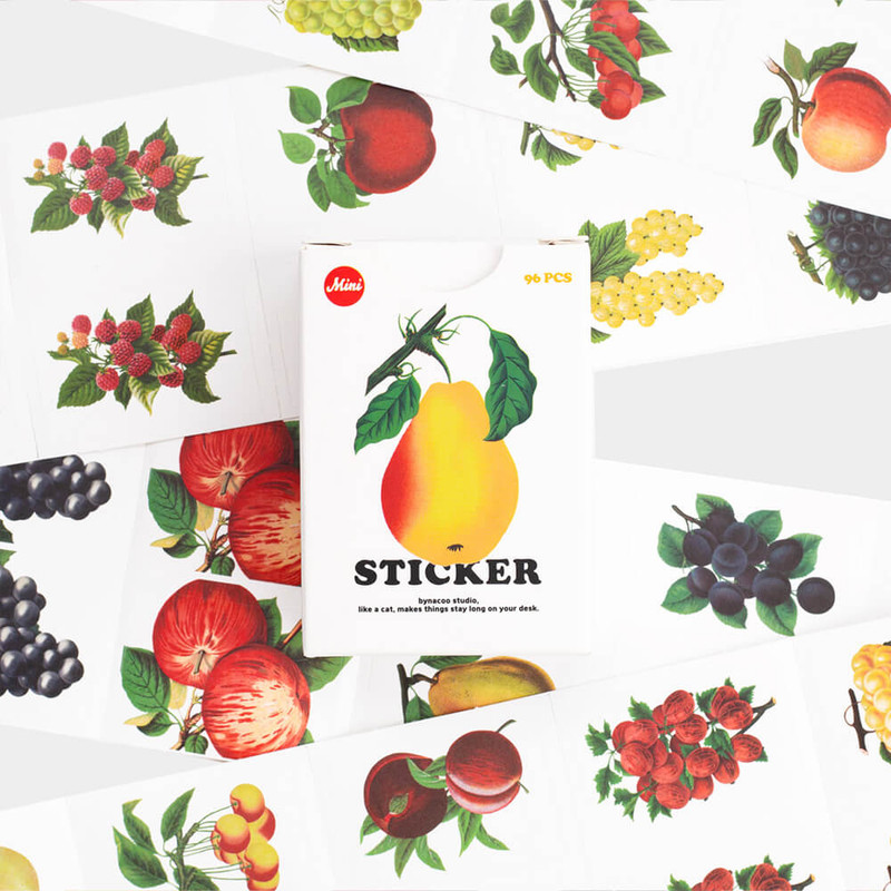 Mini sticker - Nacoo Fruit Mini And Label Sticker Pack