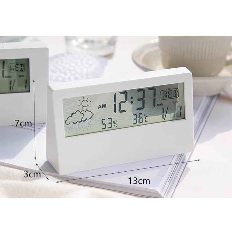 Size - Brisk Style Clear Digital Indoor Thermometer Hygrometer Desk Clock Size - Brisk Style Clear Digital Indoor Thermometer Hygrometer Desk Clock