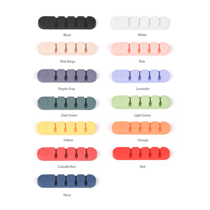 Color - Brisk Style Fix Silicone Cable Organizer Holder Color - Brisk Style Fix Silicone Cable Organizer Holder