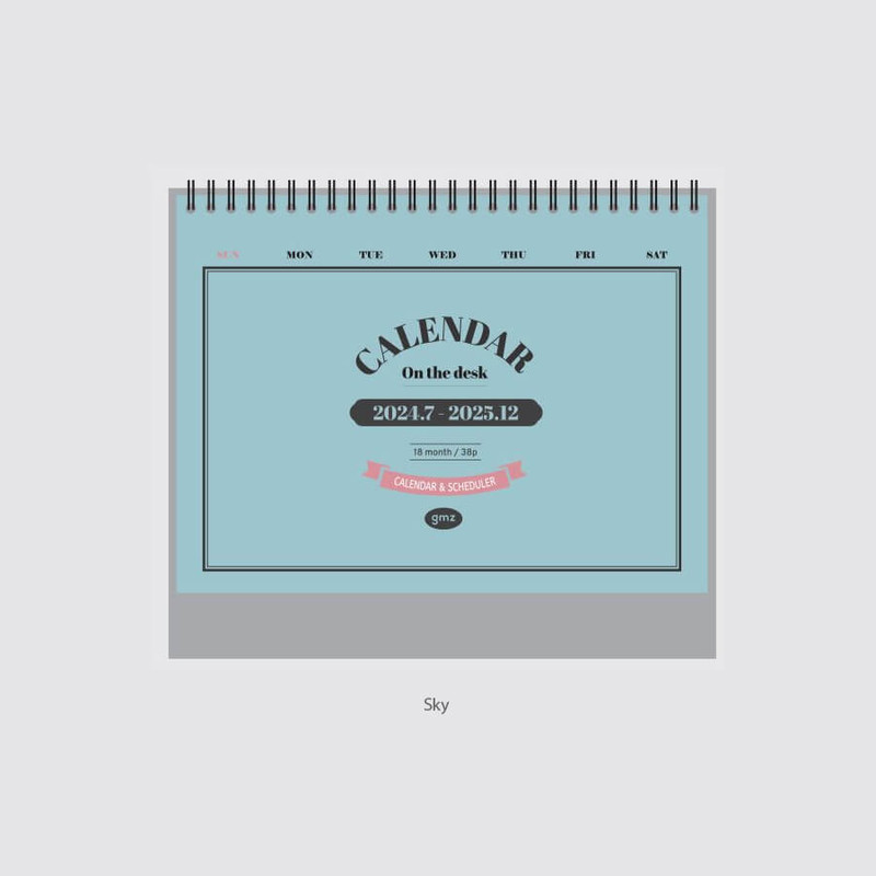 Sky - GMZ 18 months On The Desk Calendar Scheduler Sky - GMZ 18 months On The Desk Calendar Scheduler