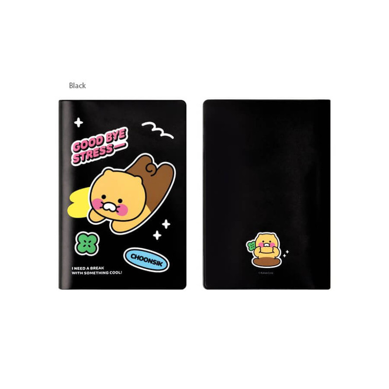 Black - Kakao Friends Choonsik Passport Case Black - Kakao Friends Choonsik Passport Case